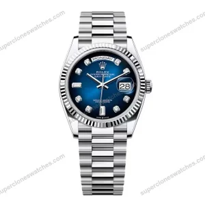 Super-Clone-Rolex-Day-Date-Blue-Ombre-Diamond-Dial-128236-0005-36-mm-1