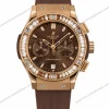 Super-Clone-Hublot-Big-Bang-Rose-Gold-Brown-Diamond-Bezel-Rubber-Strap