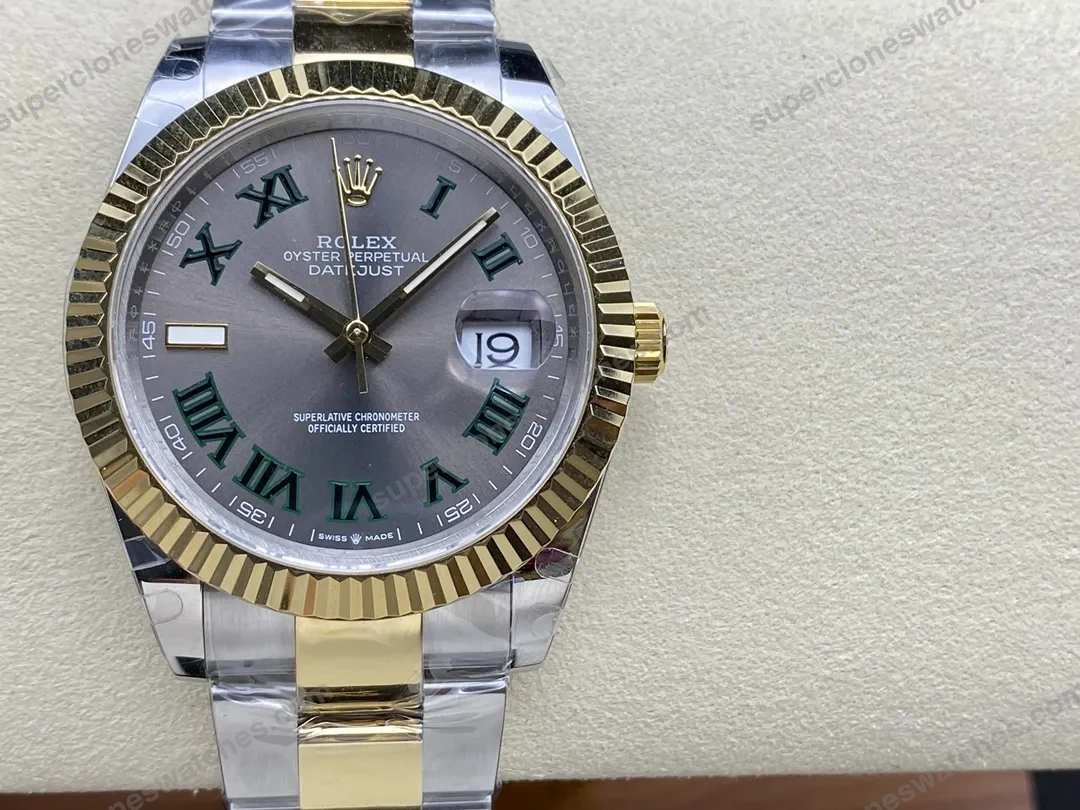 super-clone-rolex-datejust-slate-roman-dial-126333-0019-41-mm-view-2