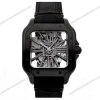 Super-Clone-Cartier-Santos-Large-Skeleton-Black-39mm-1