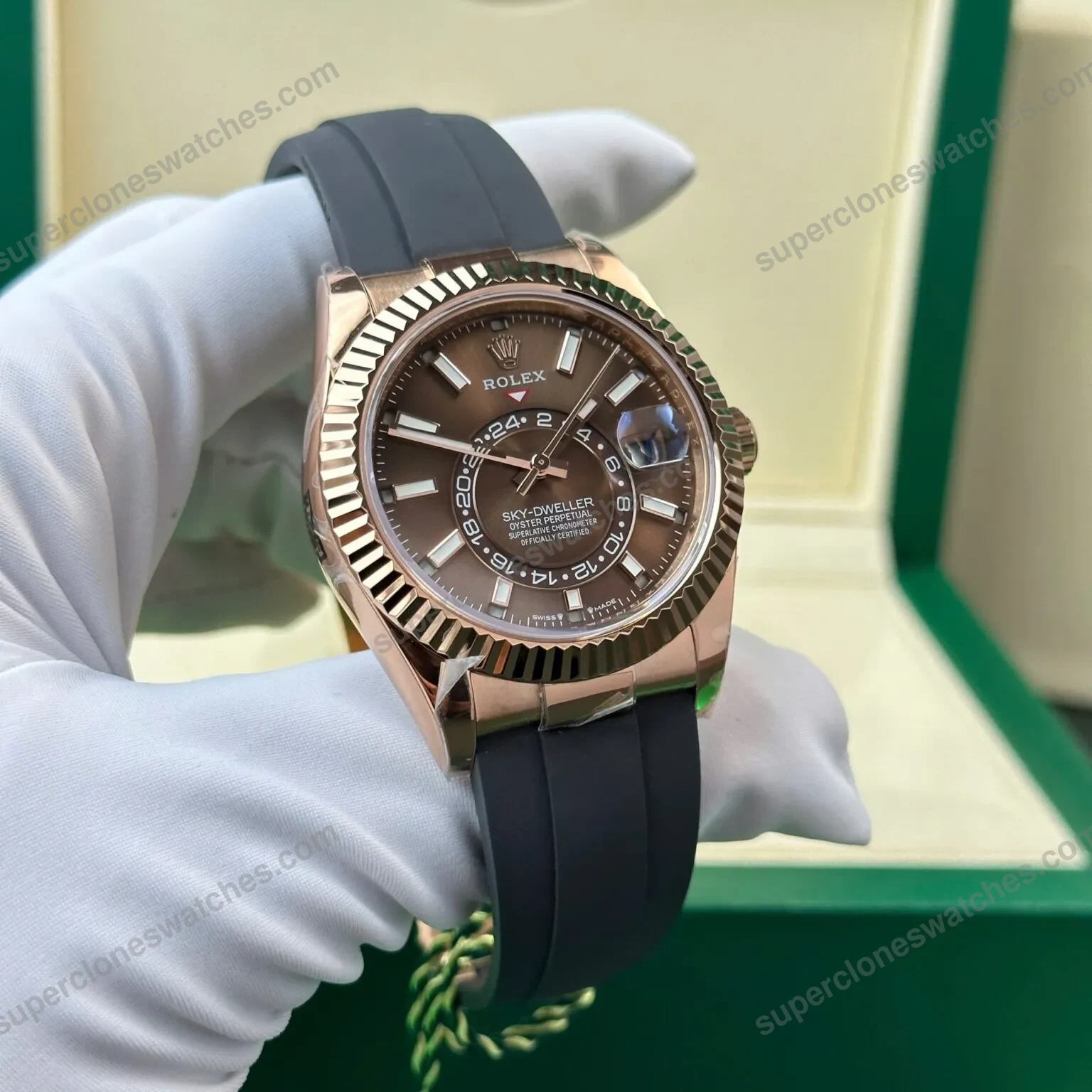 Super-Clone-Rolex-Sky-Dweller-Chocolate-Dial-336235-4