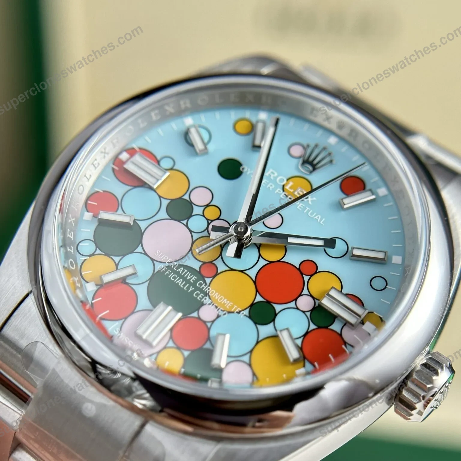 Super-Clone-Rolex-Oyster-Perpetual-Turquoise-Dial-126000-36-mm-4