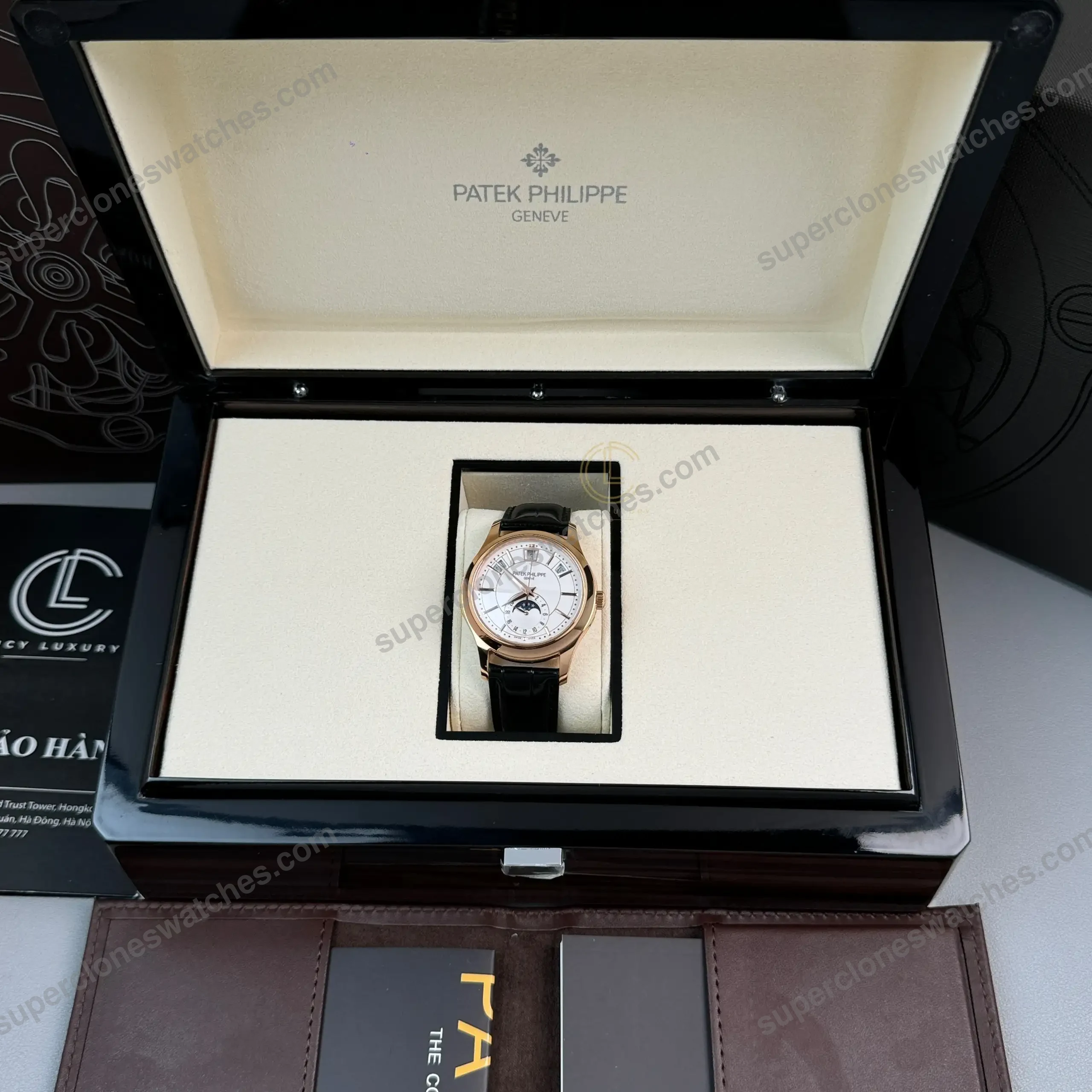 Super-Clone-Patek-Philippe-Annual-Calendar-40mm-White-Dial-5205R-001-2
