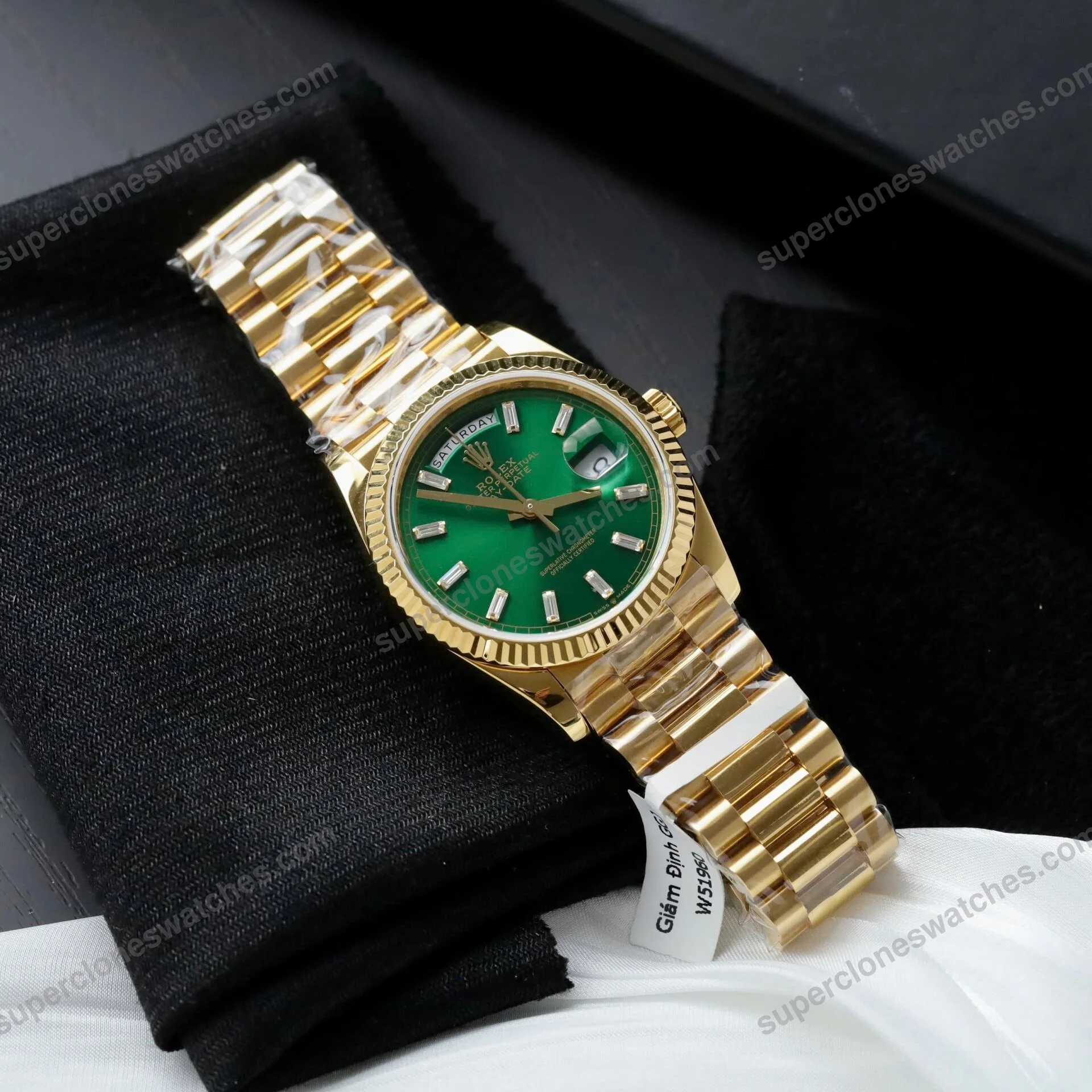 Super-Clone-Rolex-Day-Date-Bright-Green-Diamond-Dial-128238-0130-36-mm-3