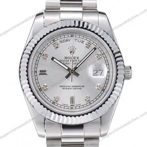 Super-Clone-Rolex-Day-Date-Silver-Dial-41995-40-mm-1
