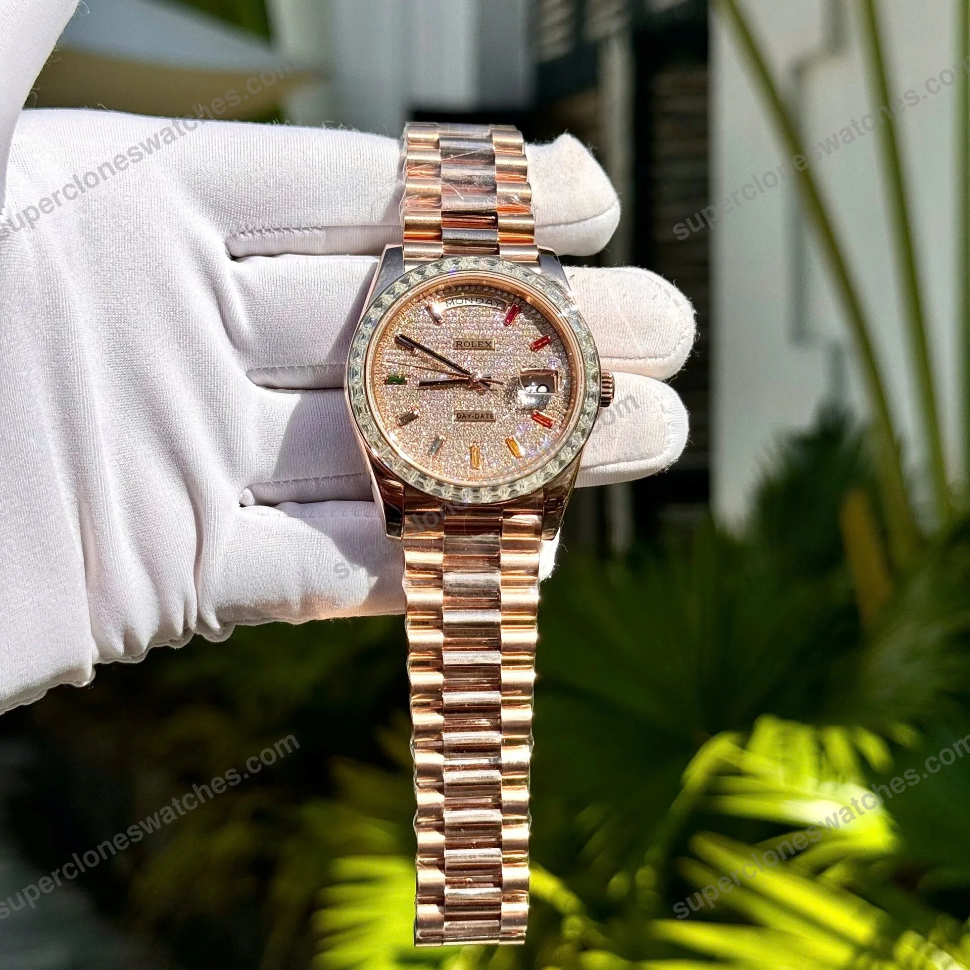 Super-Clone-Rolex-Day-Date-Diamond-Paved-Dial-128395tbr-0008-36-mm-2