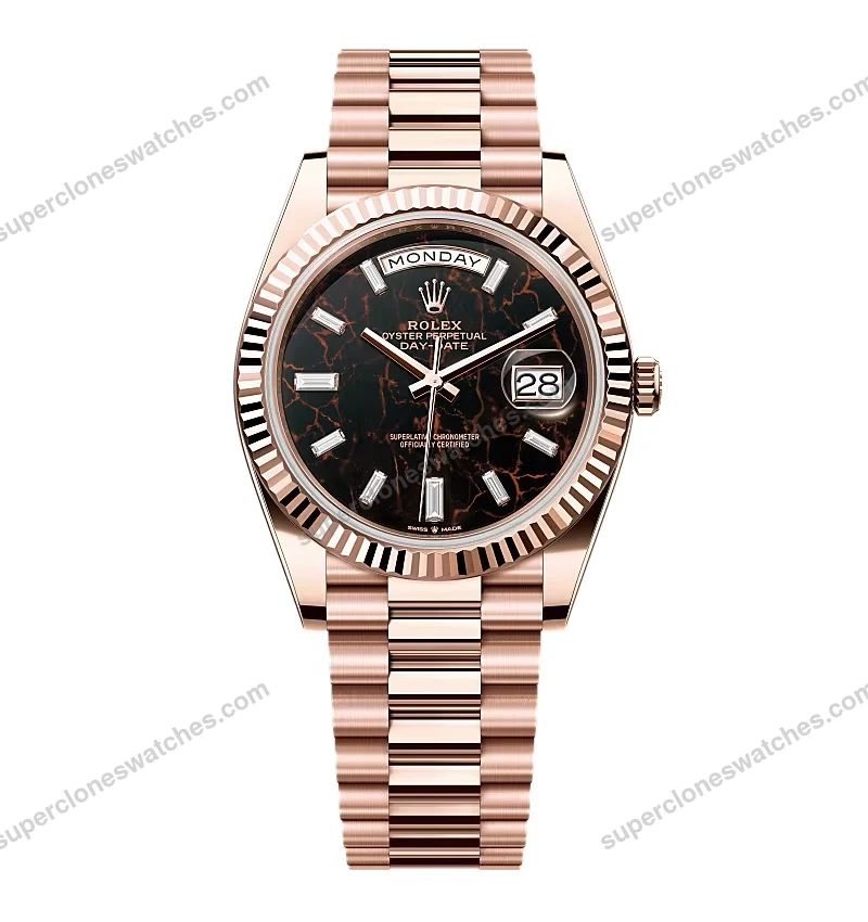 Super-Clone-Rolex-Day-Date-Eisenkiesel-Diamond-Dial-228235-0045-40-mm-1