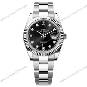 Super-Clone-Rolex-Datejust-Black-Diamond-Dial-126334-0011-41-mm-1