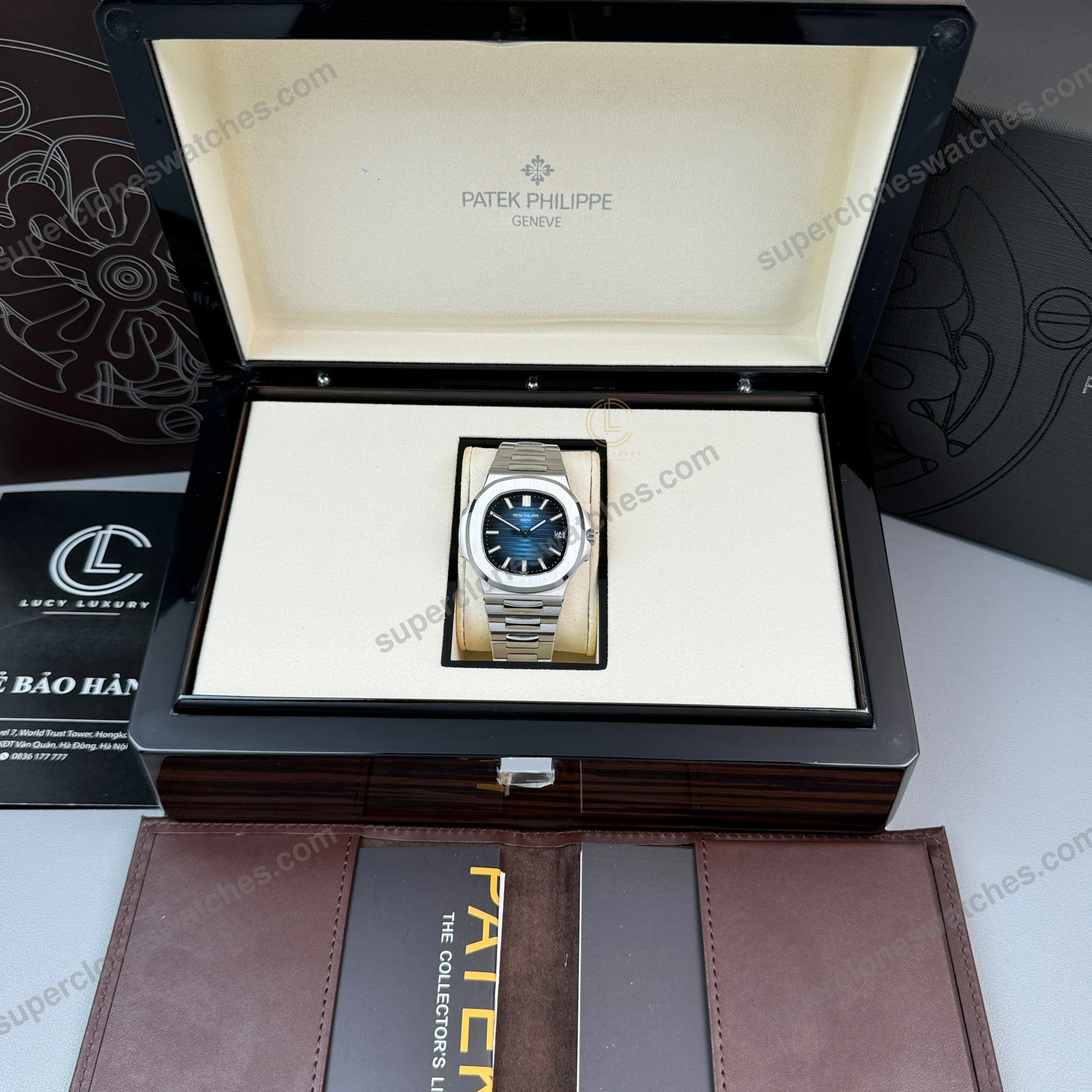 Super-Clone-Patek-Philippe-Nautilus-58111G-001-40mm-MODIFY-Blue-Dial-Stee-10