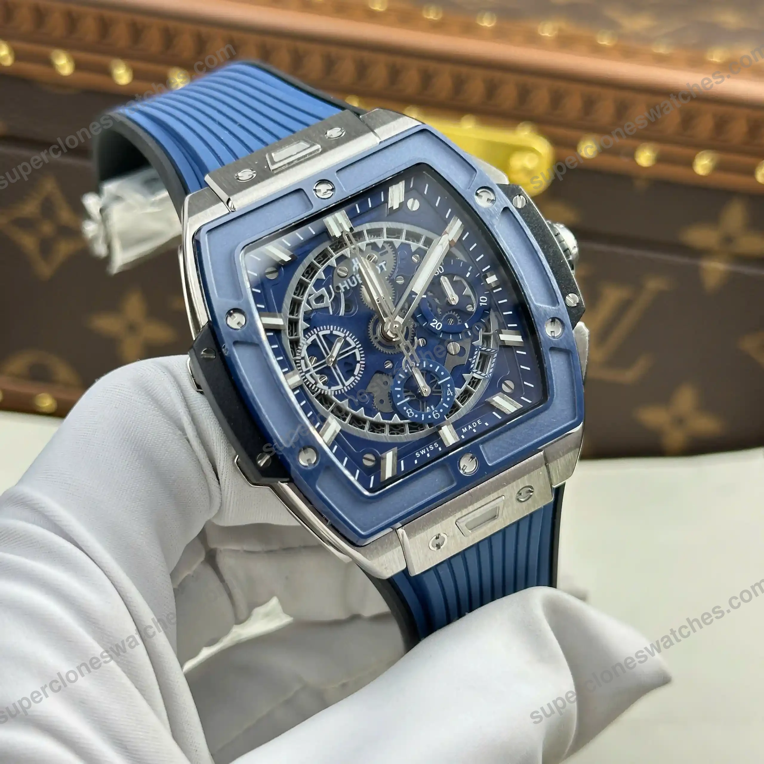 Super-Clone-Hublot-Spirit-Of-Big-Bang-Titanium-Blue-Ceramic-42mm-4