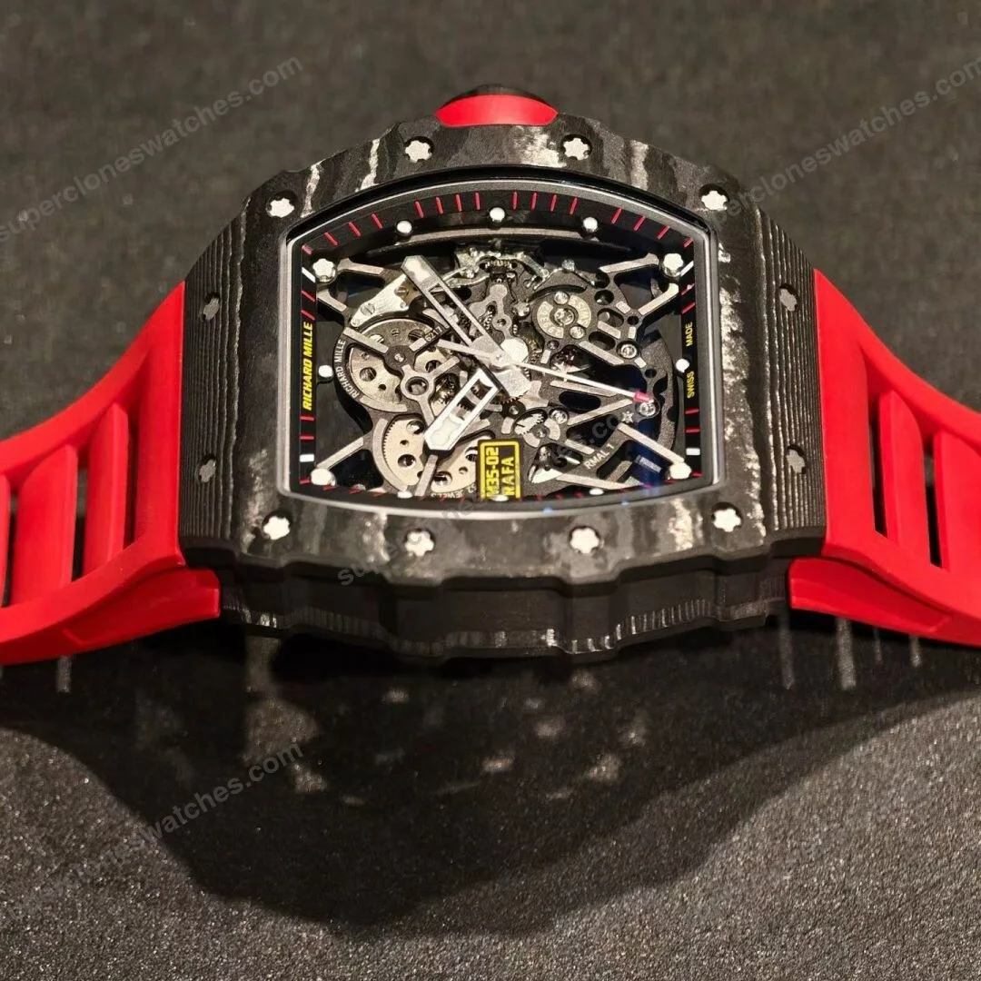 Super-Clone-Richard-Mille-RM-35-02-Carbon-TPT-Purple-AR-Sapphire-Rubber-Strap-9