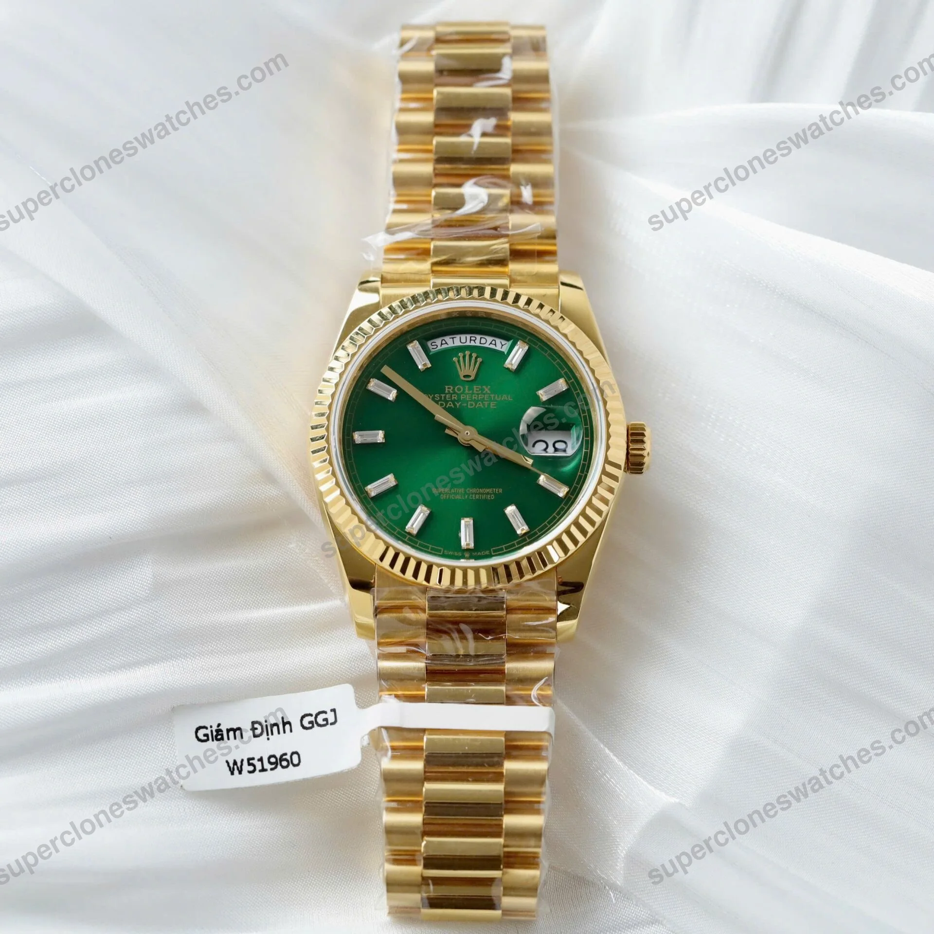 Super-Clone-Rolex-Day-Date-Bright-Green-Diamond-Dial-128238-0130-36-mm-2