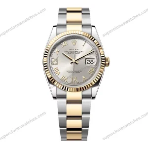 Super-Clone-Rolex-Datejust-Silver-Roman-Diamond-Dial-126233-0032-36-mm-1