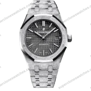 Super-Clone-Audemars-Piguet-Royal-Oak-Frosted-Gold-41mm-Black-1