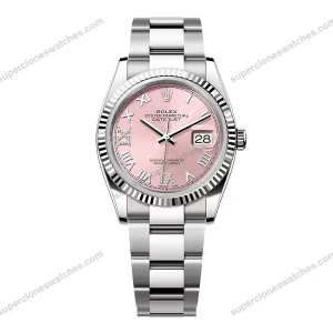 Super-Clone-Rolex-Datejust-Pink-Roman-Dial-126234-0032-36-mm-1
