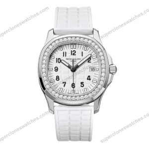 Super-Clone-Patek-Philippe-Aquanaut-5067A-025-35.6mm-White-Dial-Diamond-Bezel-Mo-1