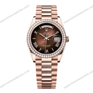 Super-Clone-Rolex-Day-Date-Brown-Ombre-Dial-128345rbr-0075-36-mm-1