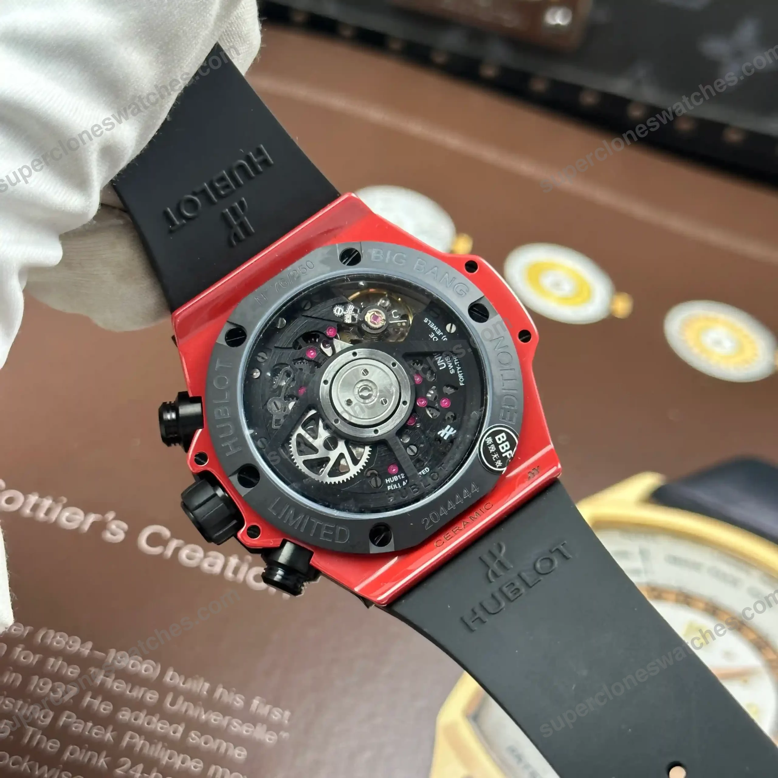 Super-Clone-Hublot-Big-Bang-Unico-Red-Magic-Flyback-Chronograph-42mm-8211-8
