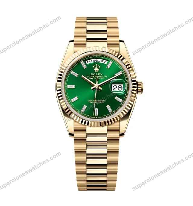 Super-Clone-Rolex-Day-Date-Bright-Green-Diamond-Dial-128238-0130-36-mm-1
