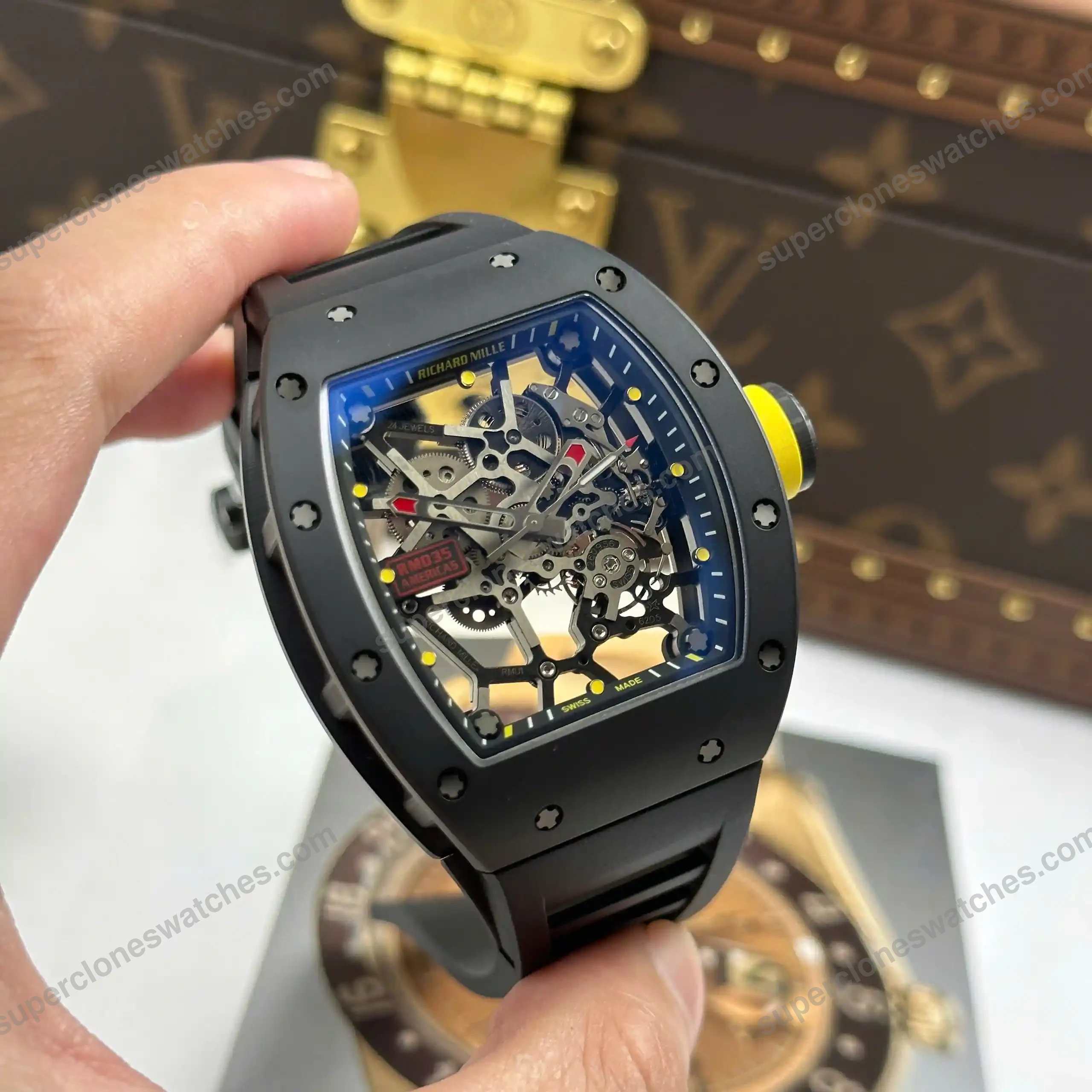 Super-Clone-Richard-Mille-RM-35-Richard-Mille-Americas-Toro-42mm-Black-Ceramic-3
