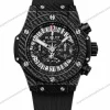 Super-Clone-Hublot-Big-Bang-Unico-Black-Carbon-Skeleton-Dial-Rubber-Strap