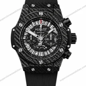 Super-Clone-Hublot-Big-Bang-Unico-Black-Carbon-Skeleton-Dial-Rubber-Strap