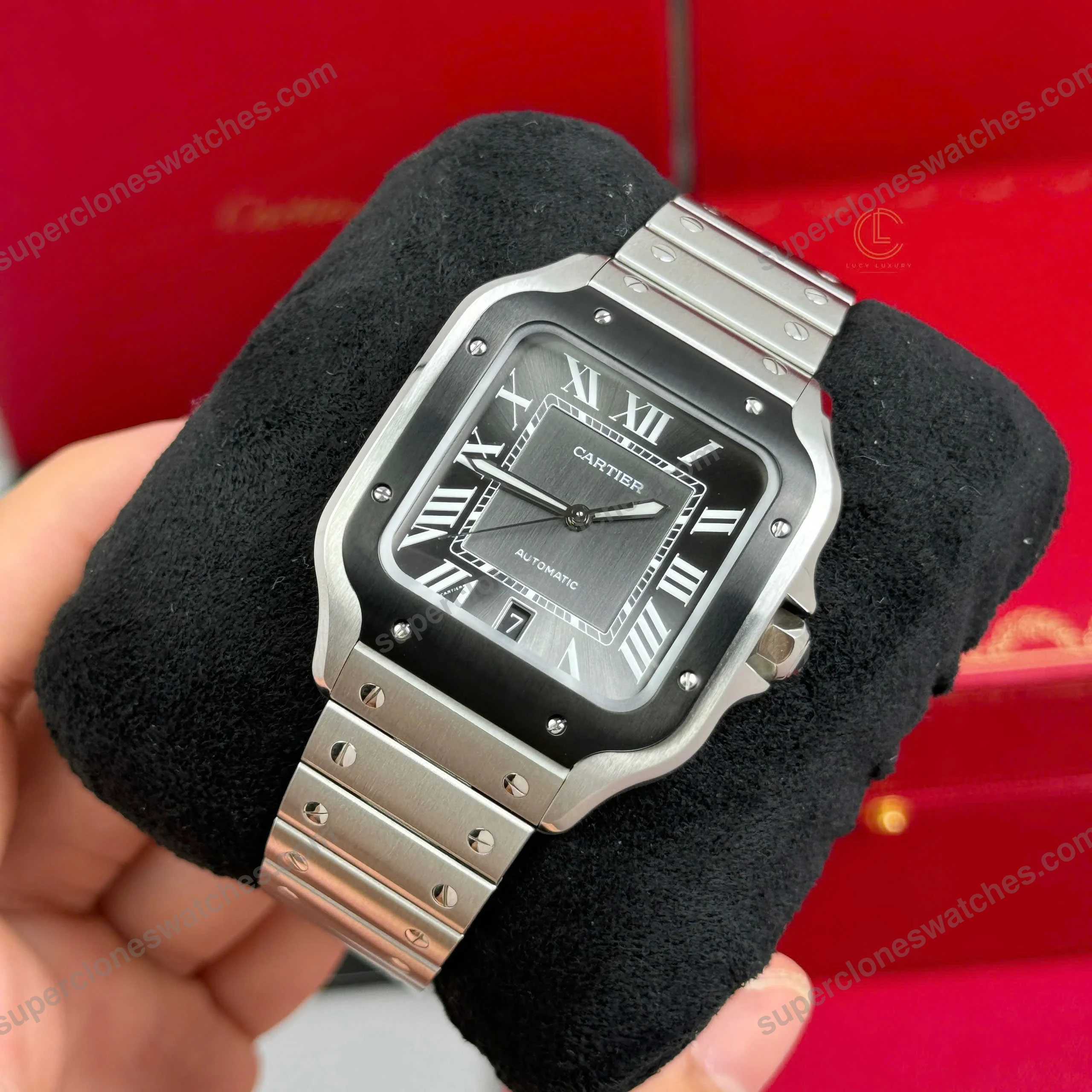 Super-Clone-Cartier-Santos-De-Cartier-Ceramic-CRWSSA0037-39.8mm-Miyota.9015-3