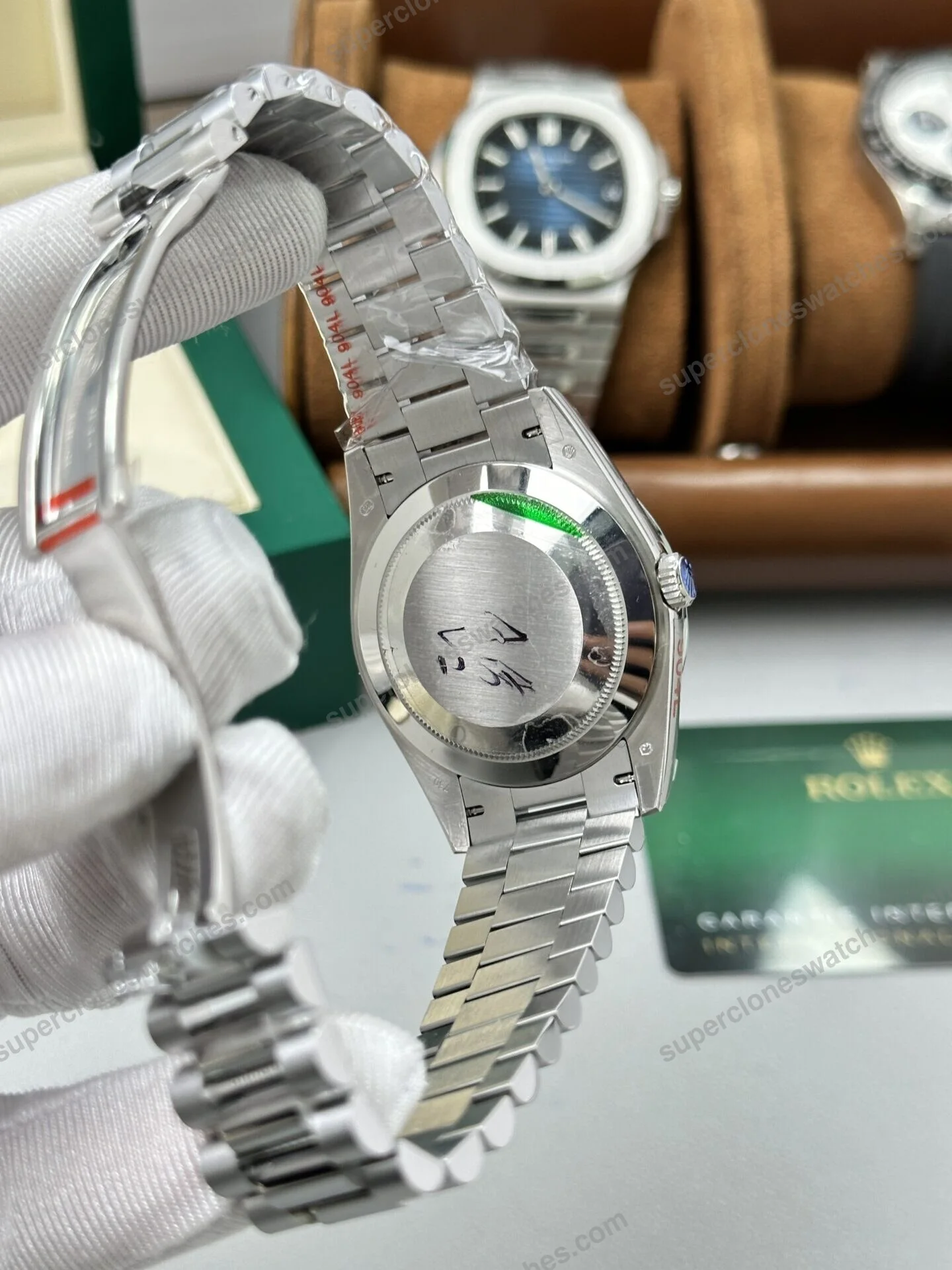 Super-Clone-Rolex-Day-Date-Bright-Black-Diamond-Dial-228236-0004-40-mm-8