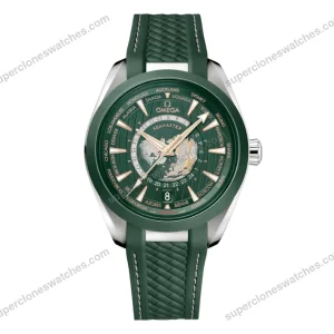 Super-Clone-Omega-Seamaster-Aqua-Terra-Worldtimer-43mm-Green-Dial-1