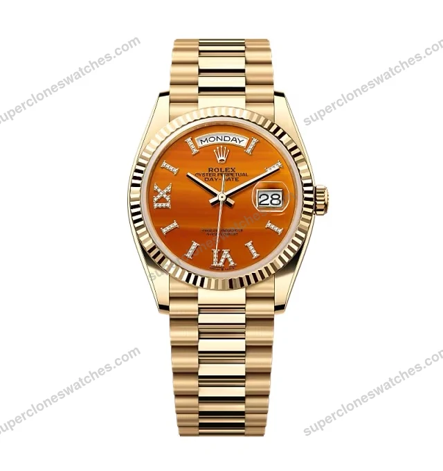 Super-Clone-Rolex-Day-Date-Carnelian-Diamond-Dial-128238-0088-36-mm-1