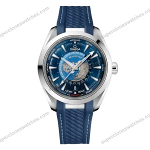 Super-Clone-Omega-Seamaster-Aqua-Terra-Worldtimer-43mm-Blue-Dial-1