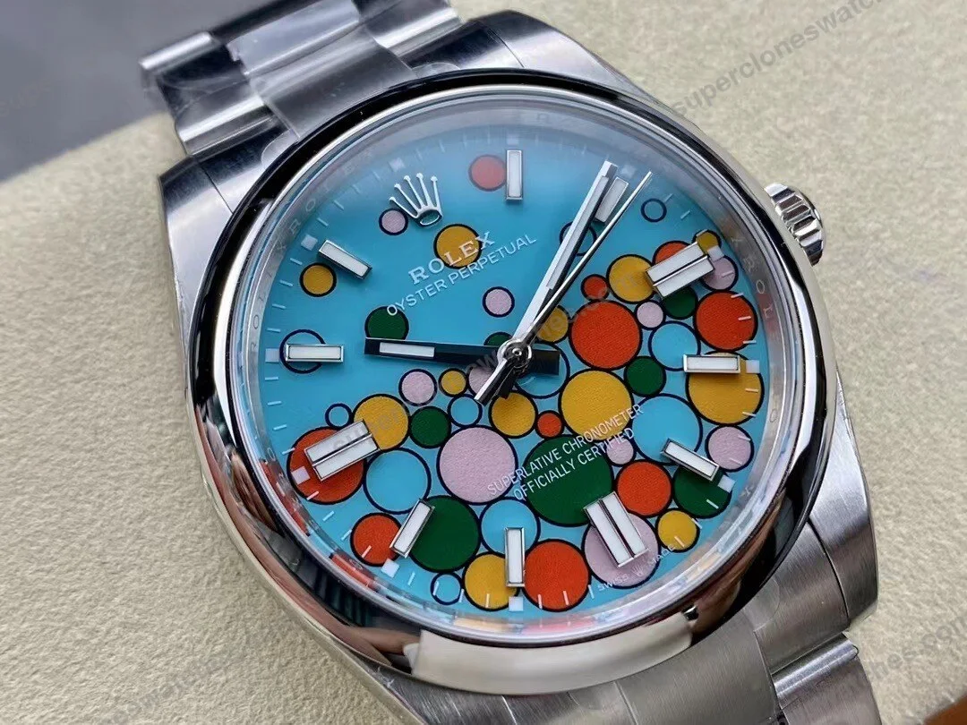 Super-Clone-Rolex-Oyster-Perpetual-Turquoise-Dial-124300-41-mm-2