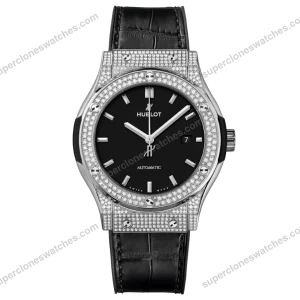 Super-Clone-Hublot-Classic-Fusion-Diamonds-Moissanite-Pave-38mm-Black-Dial-–-H-1