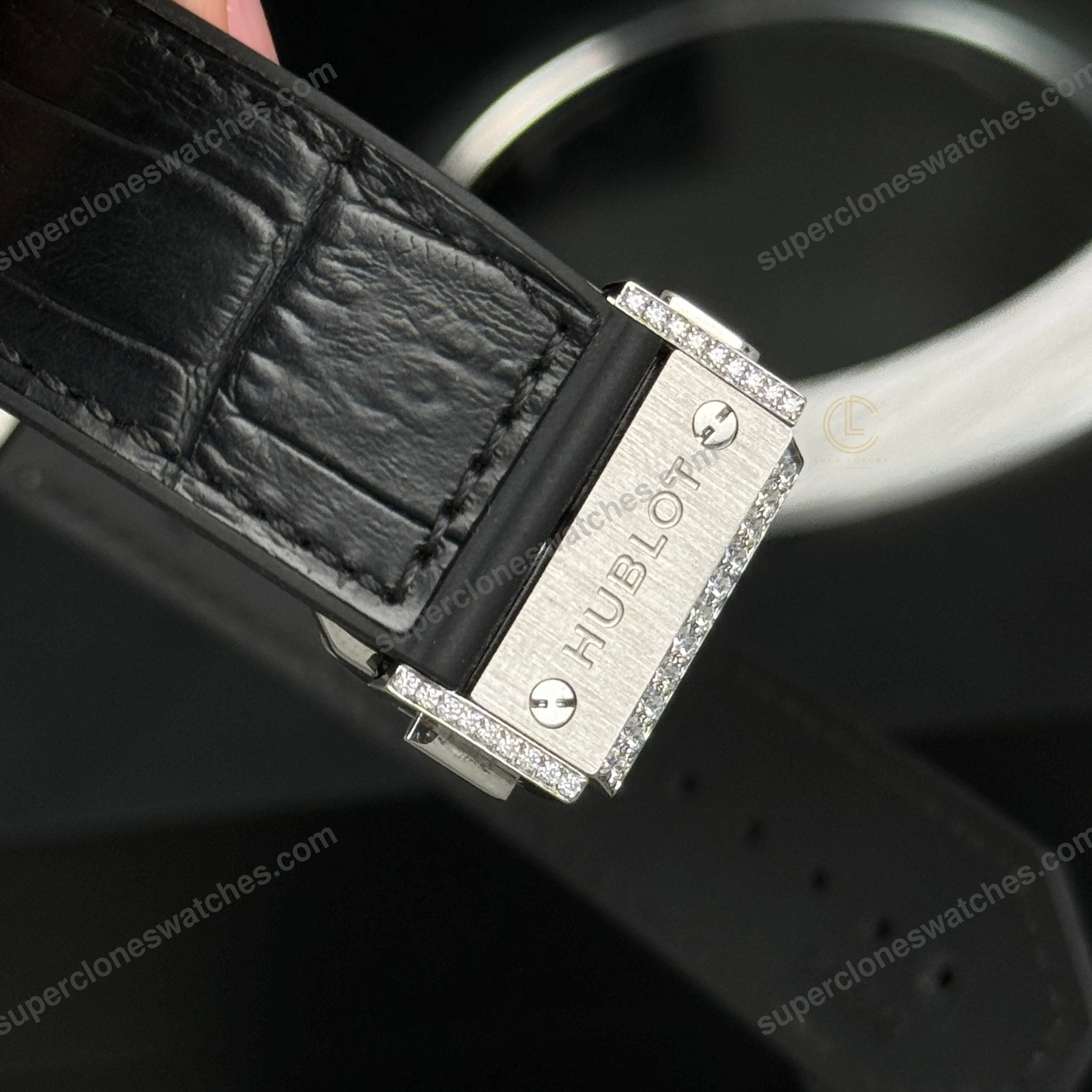 Super-Clone-Hublot-Classic-Fusion-SKULL-Full-Diamonds-Moissanite-Pave-42mm-Black-8