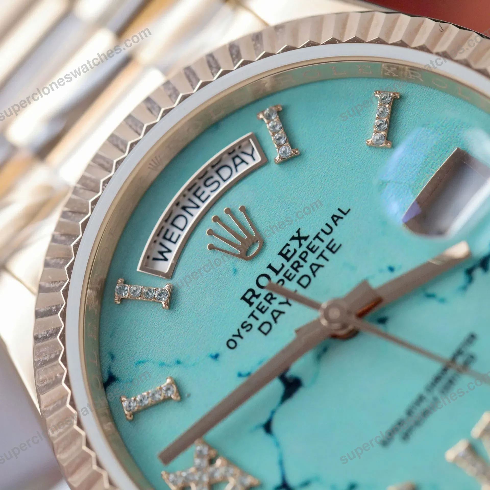 Super-Clone-Rolex-Day-Date-Turquoise-Diamond-Dial-128238-0071-36-mm-5