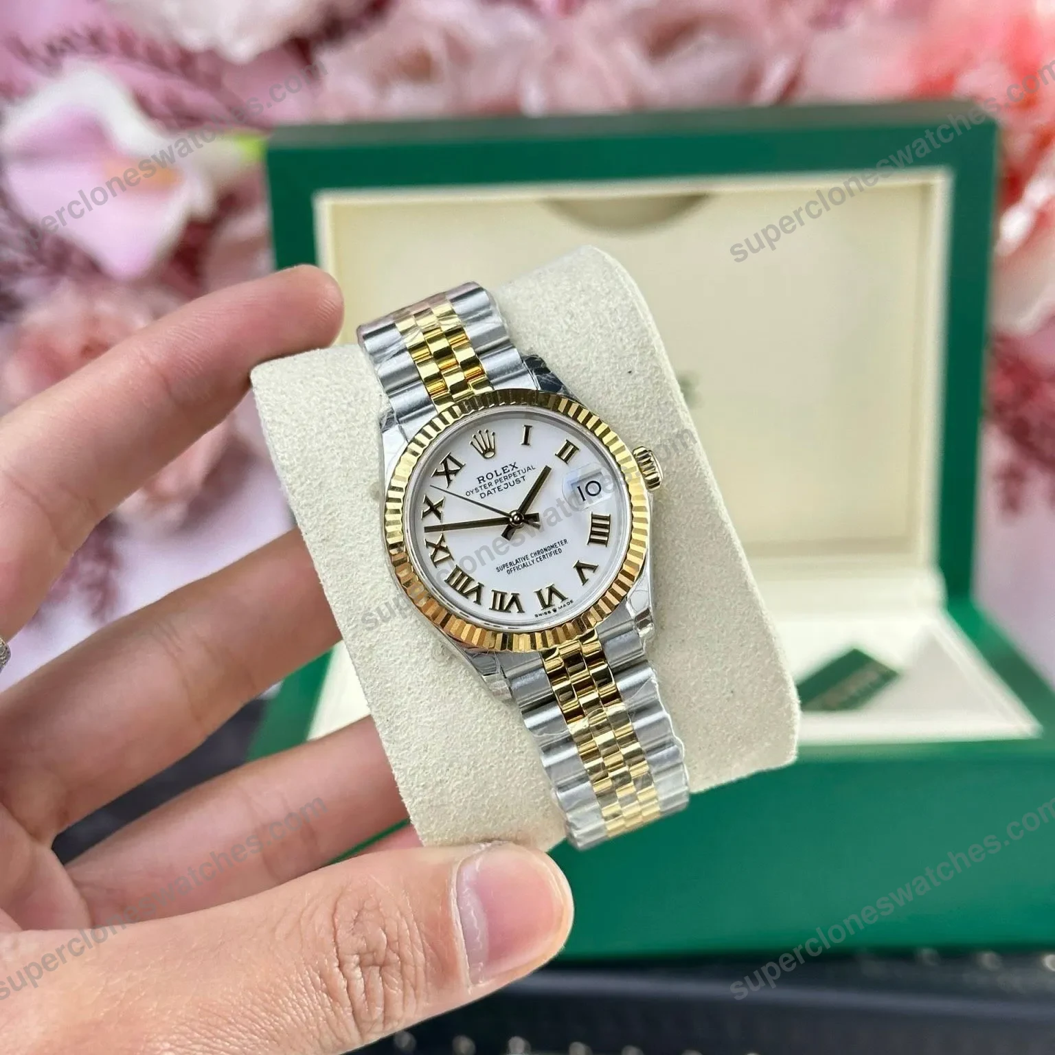 Super-Clone-Rolex-Datejust-White-Roman-Dial-126233-0029-36-mm-2