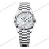 Super-Clone-Rolex-Day-Date-White-Mother-of-Pearl-Diamond-Dial-128236-0021-36-mm-1