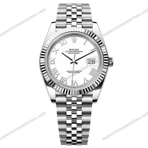 Super-Clone-Rolex-Datejust-White-Roman-Dial-126334-0024-41-mm-1