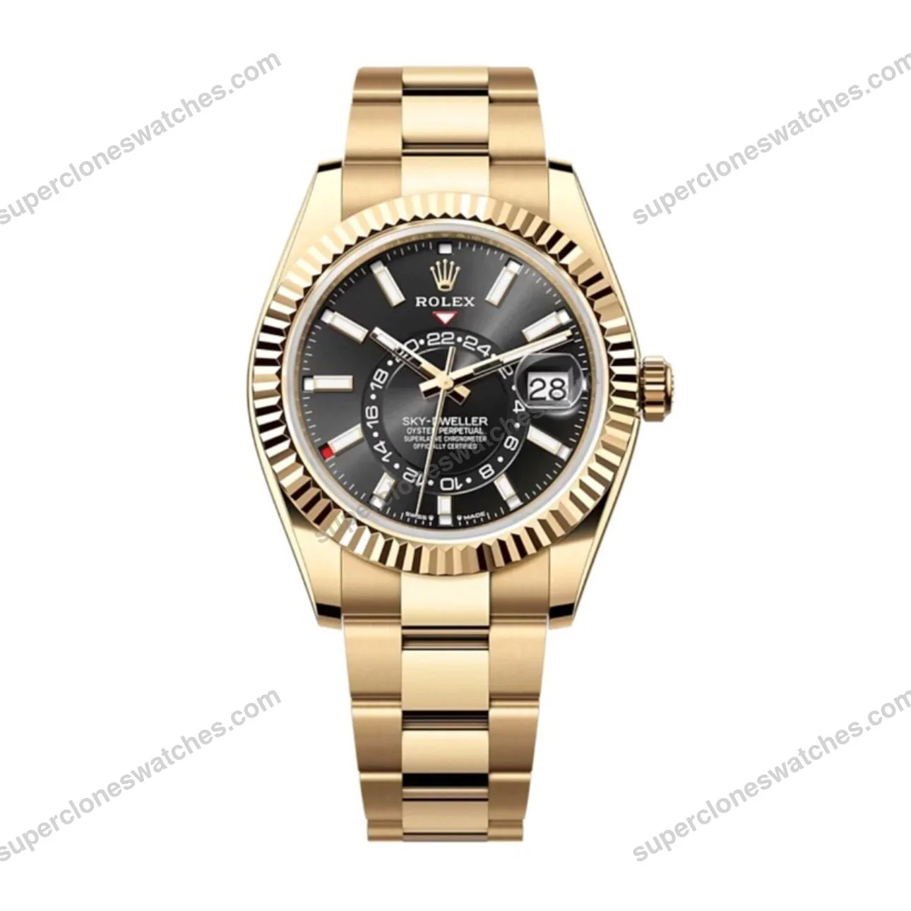 Super-Clone-Rolex-Sky-Dweller-Bright-black-Dial-336938-1