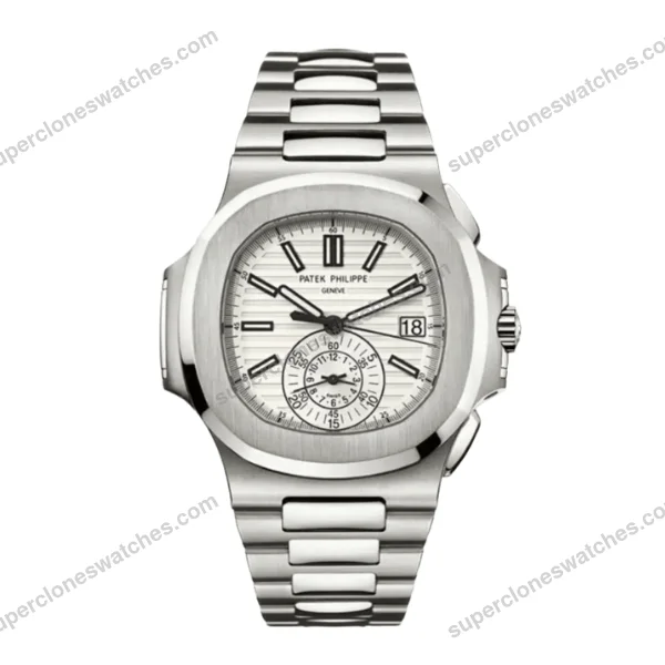 Super-Clone-Patek-Philippe-Nautilus-Chronograph-59801A-019-40.5mm-White-Dial-1