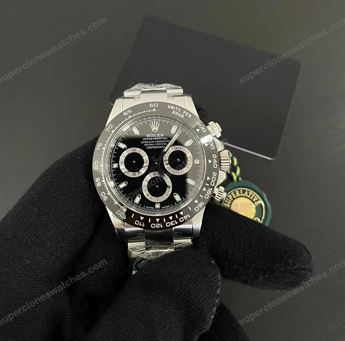 Super-Clone-Rolex-Daytona-Reverse-Panda-Black-Dial-116500LN-2