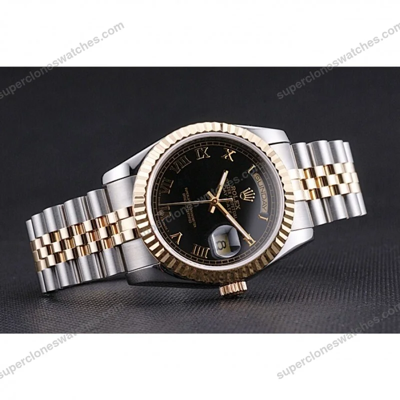 Super-Clone-Rolex-Day-Date-Black-Dial-SRL78-36-mm-4