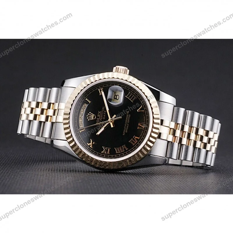 Super-Clone-Rolex-Day-Date-Black-Dial-SRL78-36-mm-5