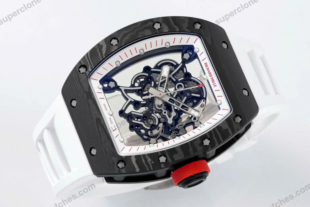 Super-Clone-Richard-Mille-RM-55-Richard-Mille-White-42mm-Carbon-Modify-5