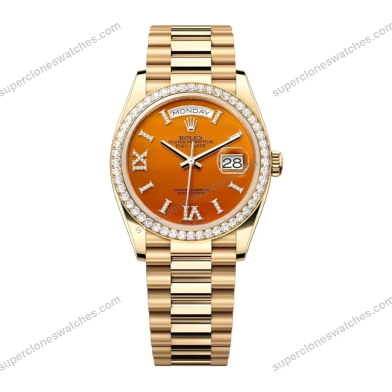 Super-Clone-Rolex-Day-Date-Carnelian-Dial-128348RBR-36-mm-1