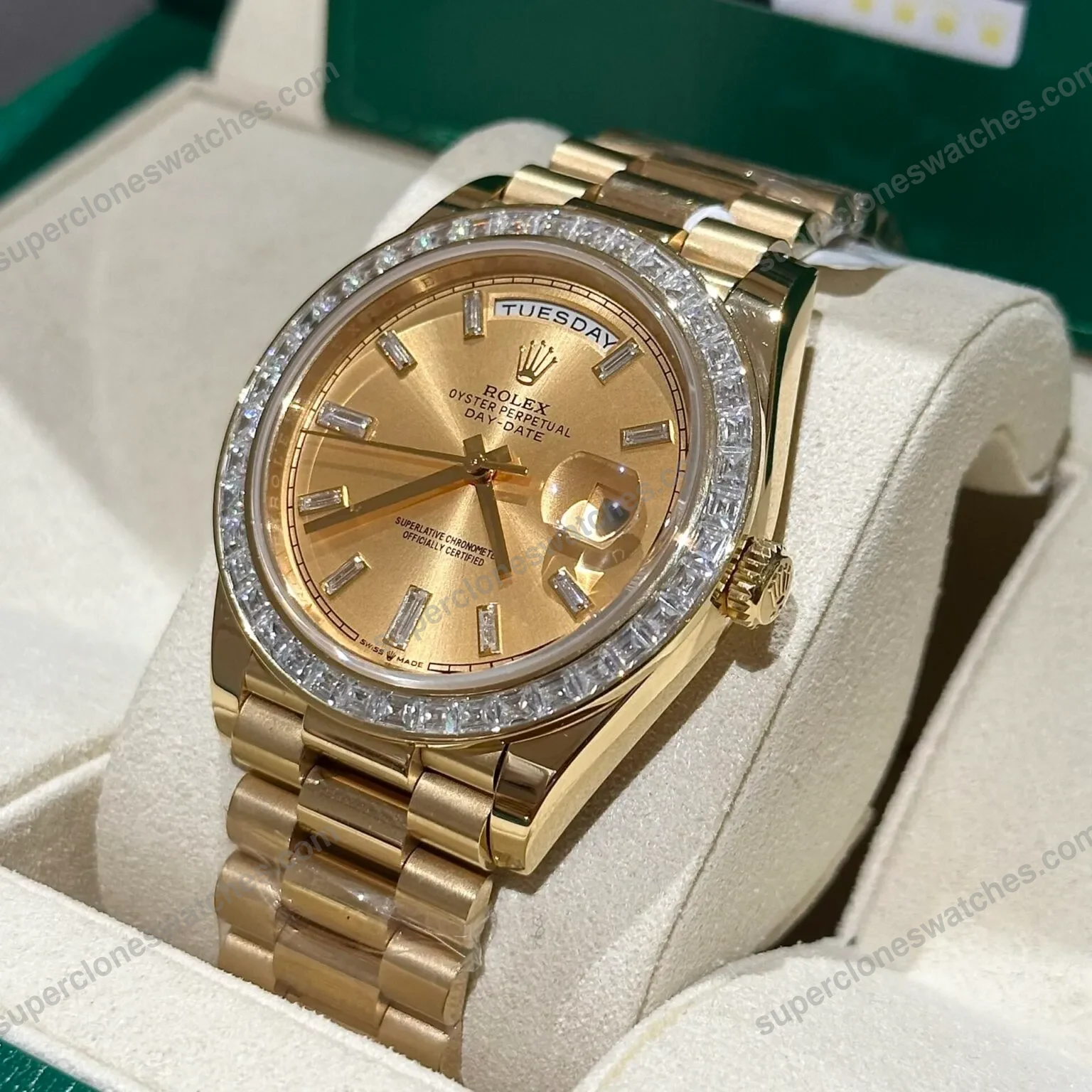 Super-Clone-Rolex-Day-Date-Champagne-Diamond-Dial-228348rbr-0002-40-mm-4