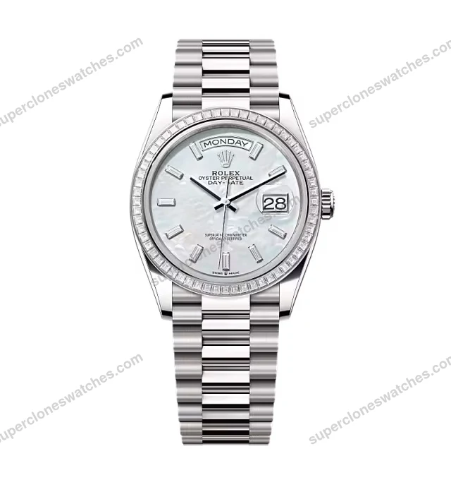 Super-Clone-Rolex-Day-Date-White-Mother-of-Pearl-Diamond-Dial-128399tbr-0023-36-1