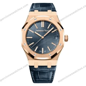 Super-Clone-Audemars-Piguet-Royal-Oak-15510OR-Yellow-Gold-41mm-Blue-Dial-1
