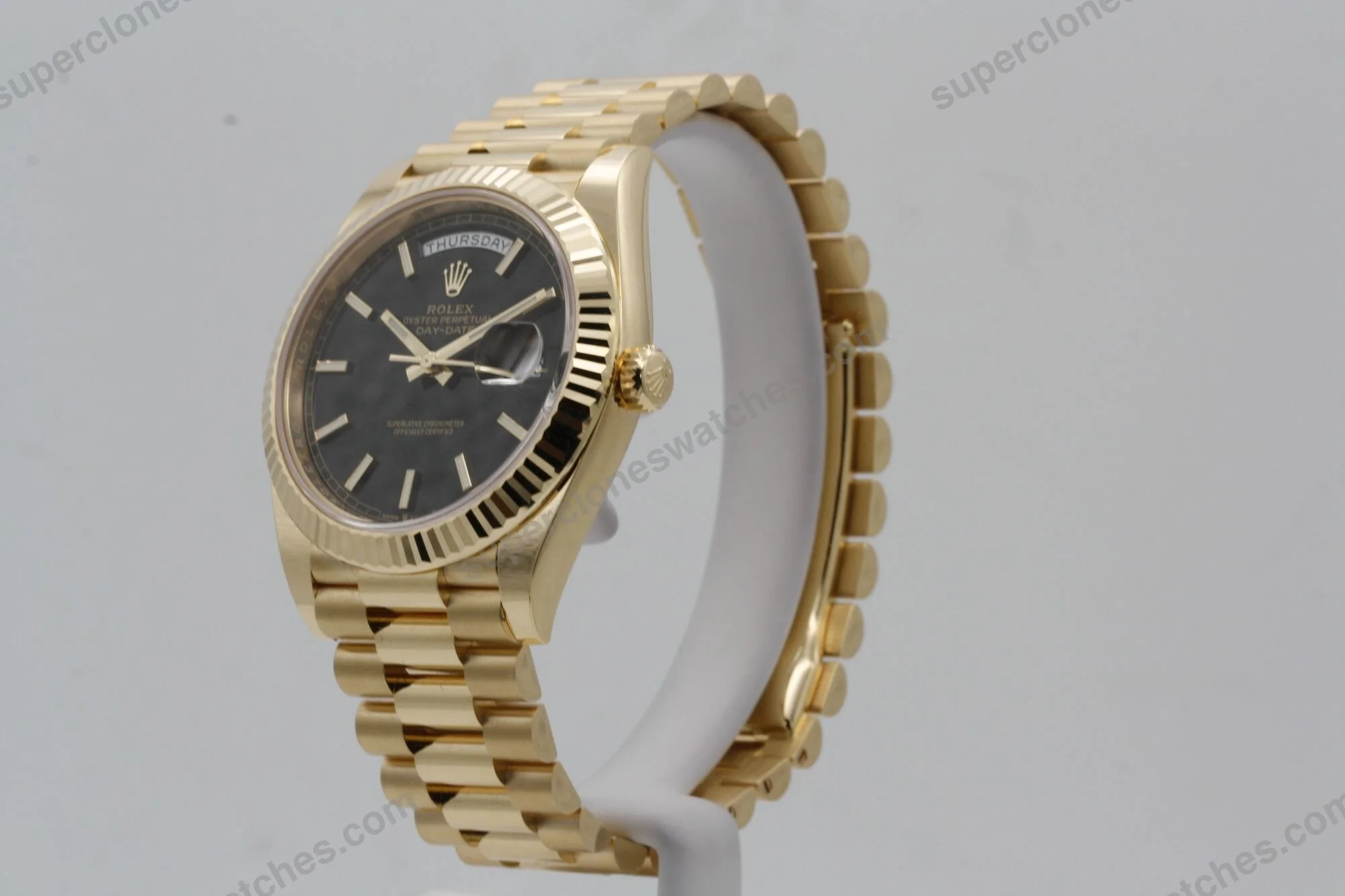 Super-Clone-Rolex-Day-Date-Black-Dial-228238-40-mm-2