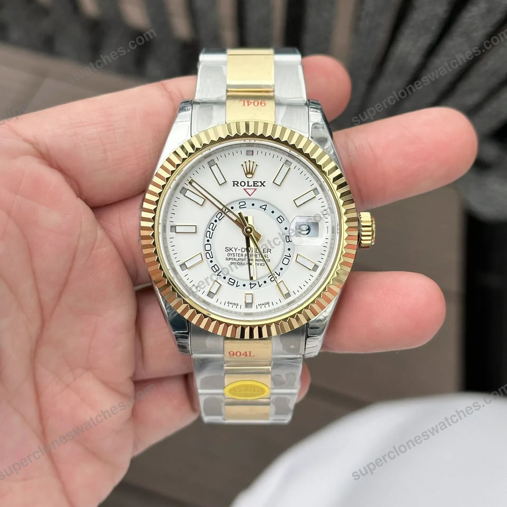 Super-Clone-Rolex-Sky-Dweller-Intense-white-Dial-336933-Oyster-2